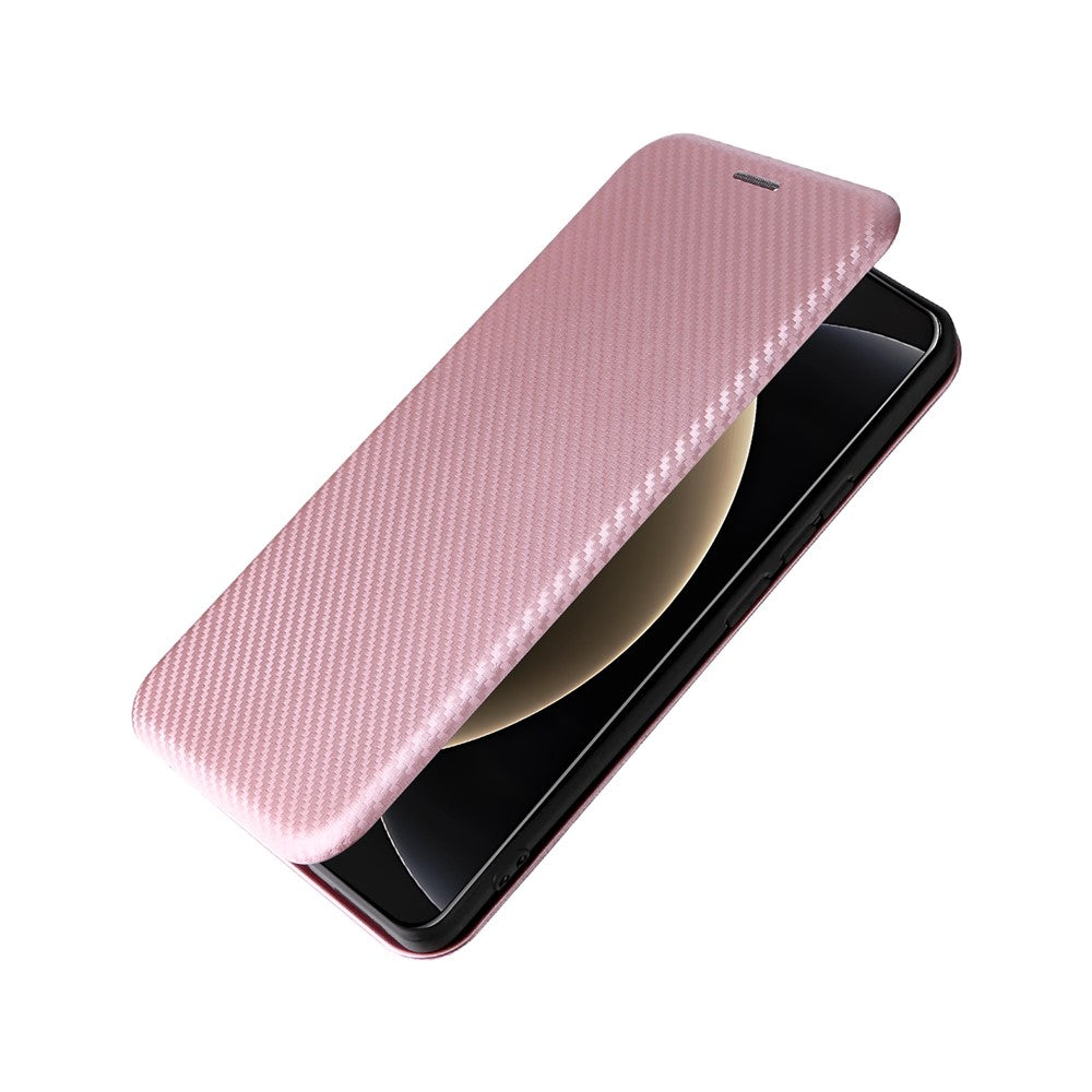 For Xiaomi 15 Ultra Case Carbon Fiber Texture Drop-Proof PU Leather Phone Cover