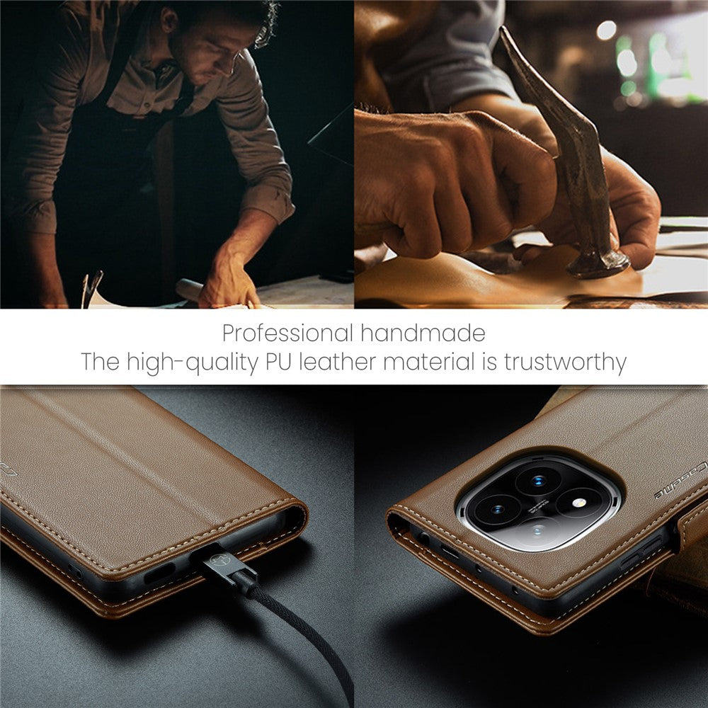 CASEME For Xiaomi Redmi Note 14 Pro 4G Case  023 Series RFID Blocking Leather Wallet Stand Phone Cover