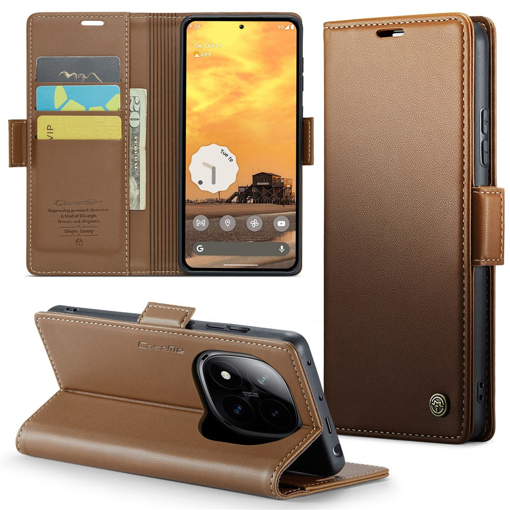 CASEME For Xiaomi Redmi Note 14 Pro 4G Case  023 Series RFID Blocking Leather Wallet Stand Phone Cover
