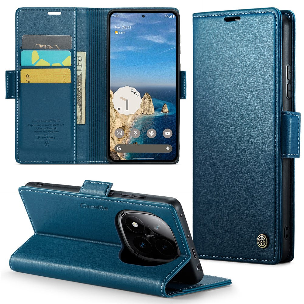 CASEME For Xiaomi Redmi Note 14 Pro 4G Case  023 Series RFID Blocking Leather Wallet Stand Phone Cover