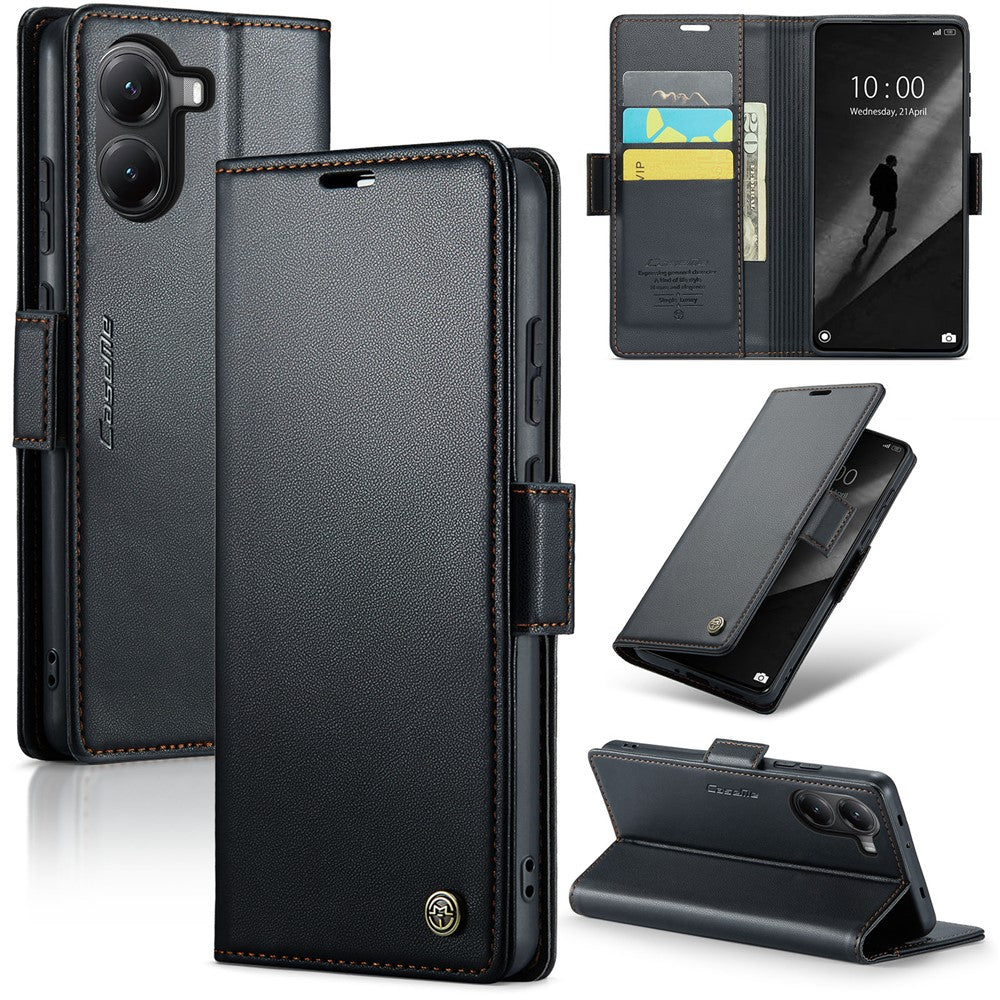 CASEME For Xiaomi Poco X7 Pro 5G Case  023 Series RFID Blocking Leather Wallet Stand Phone Cover