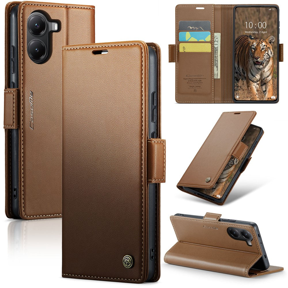 CASEME For Xiaomi Poco X7 Pro 5G Case  023 Series RFID Blocking Leather Wallet Stand Phone Cover