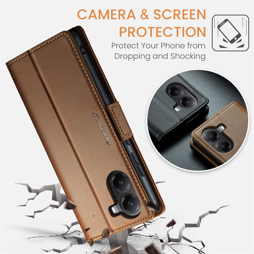 CASEME For Xiaomi Poco X7 Pro 5G Case  023 Series RFID Blocking Leather Wallet Stand Phone Cover