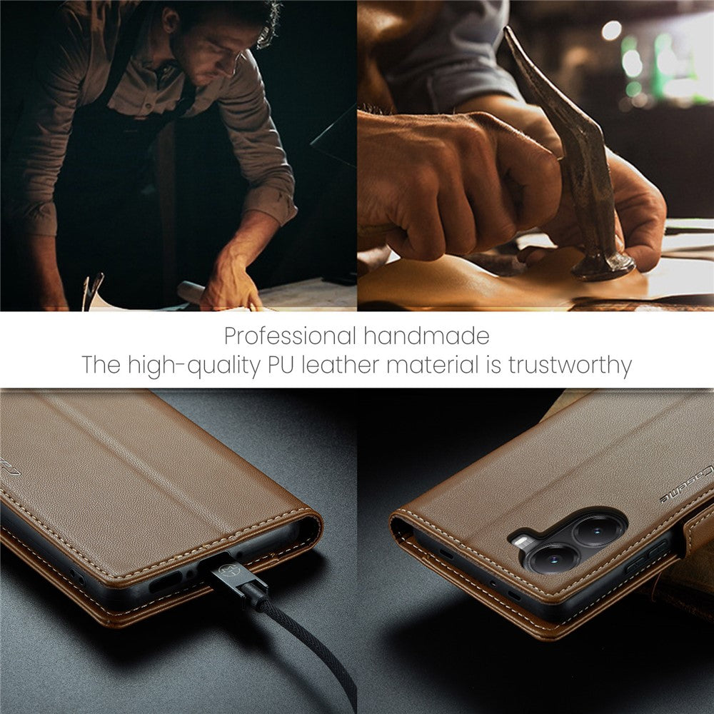 CASEME For Xiaomi Poco X7 Pro 5G Case  023 Series RFID Blocking Leather Wallet Stand Phone Cover