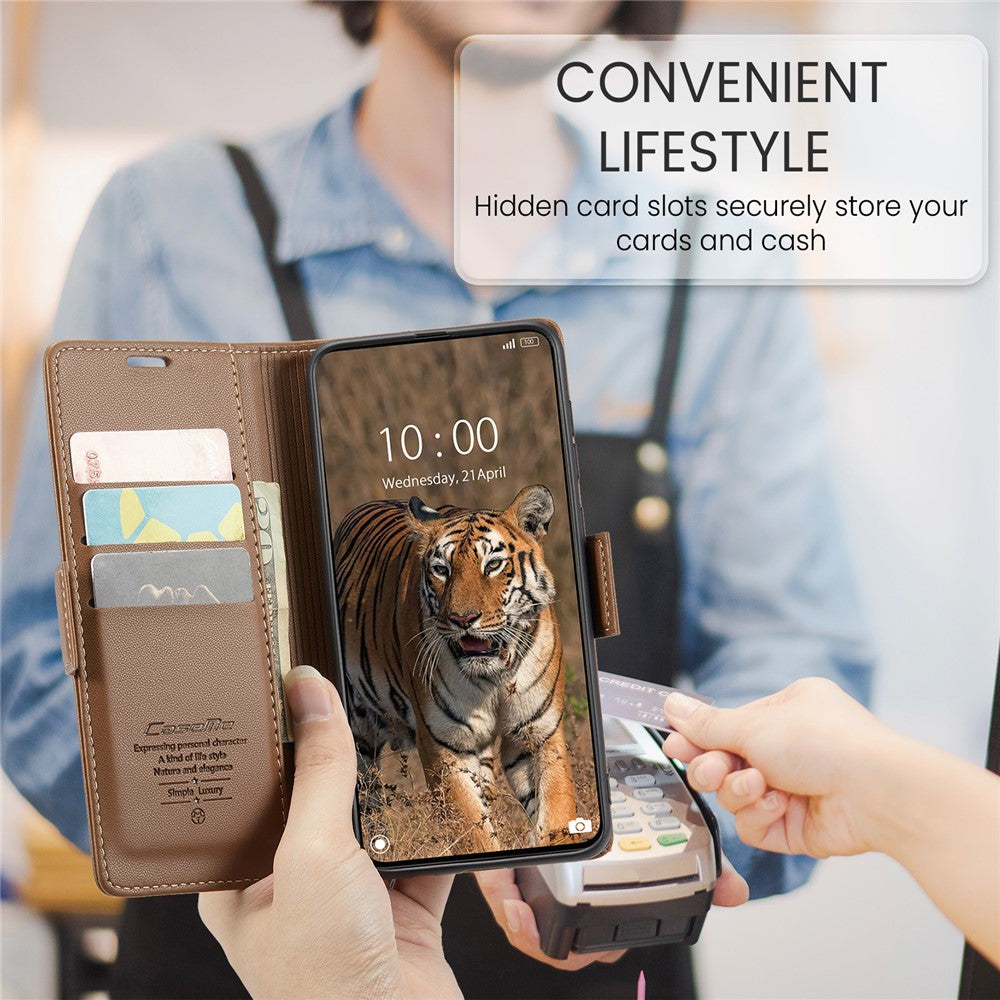 CASEME For Xiaomi Poco X7 Pro 5G Case  023 Series RFID Blocking Leather Wallet Stand Phone Cover