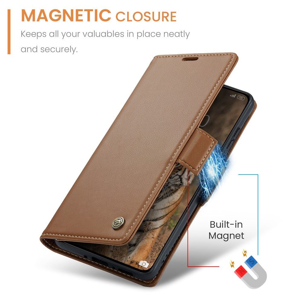 CASEME For Xiaomi Poco X7 Pro 5G Case  023 Series RFID Blocking Leather Wallet Stand Phone Cover