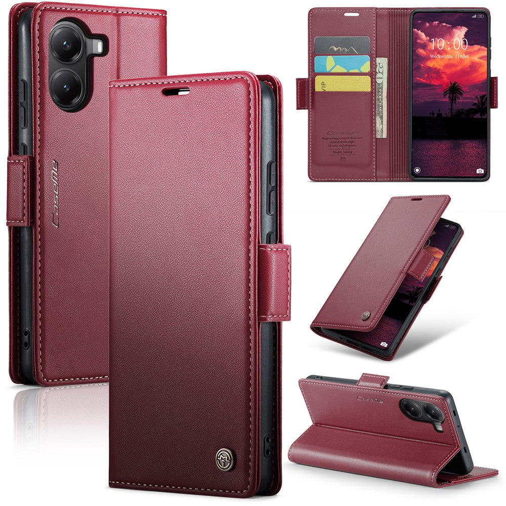 CASEME For Xiaomi Poco X7 Pro 5G Case  023 Series RFID Blocking Leather Wallet Stand Phone Cover