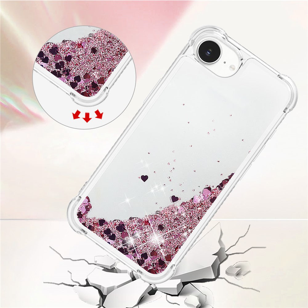 iPhone 16e Glitzer-Hülle – Stoßfest & mit Treibsand