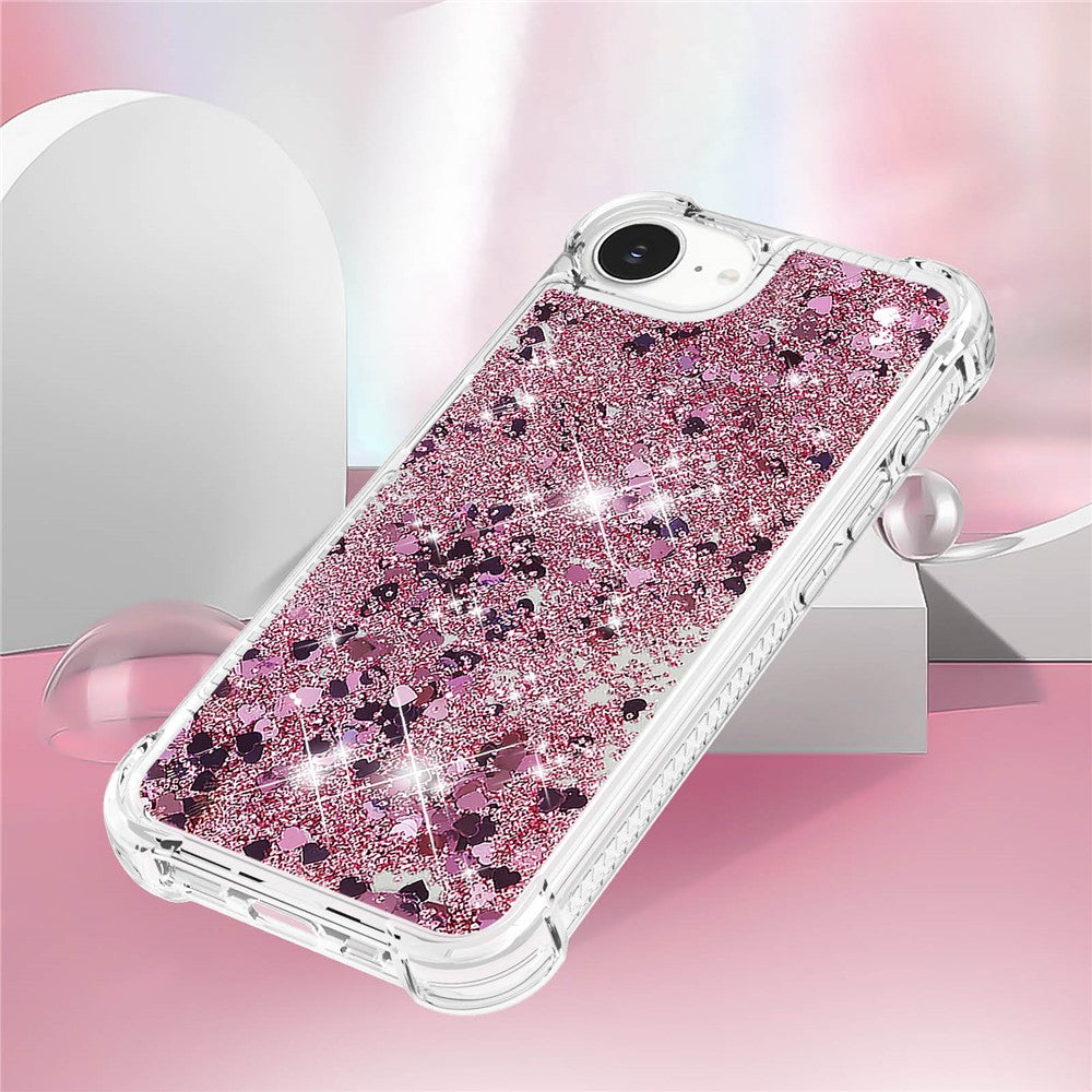 iPhone 16e Glitzer-Hülle – Stoßfest & mit Treibsand