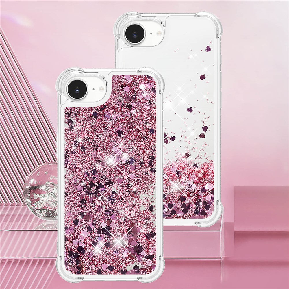 iPhone 16e Glitzer-Hülle – Stoßfest & mit Treibsand