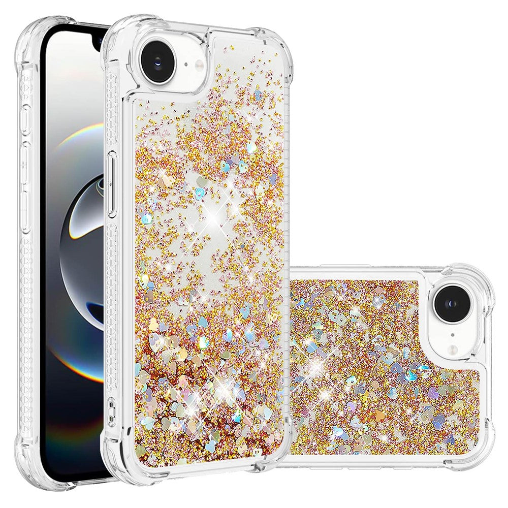 iPhone 16e Glitzer-Hülle – Stoßfest & mit Treibsand