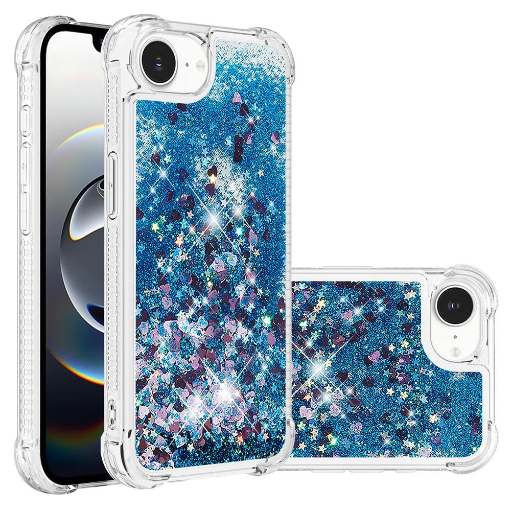 iPhone 16e Glitzer-Hülle – Stoßfest & mit Treibsand