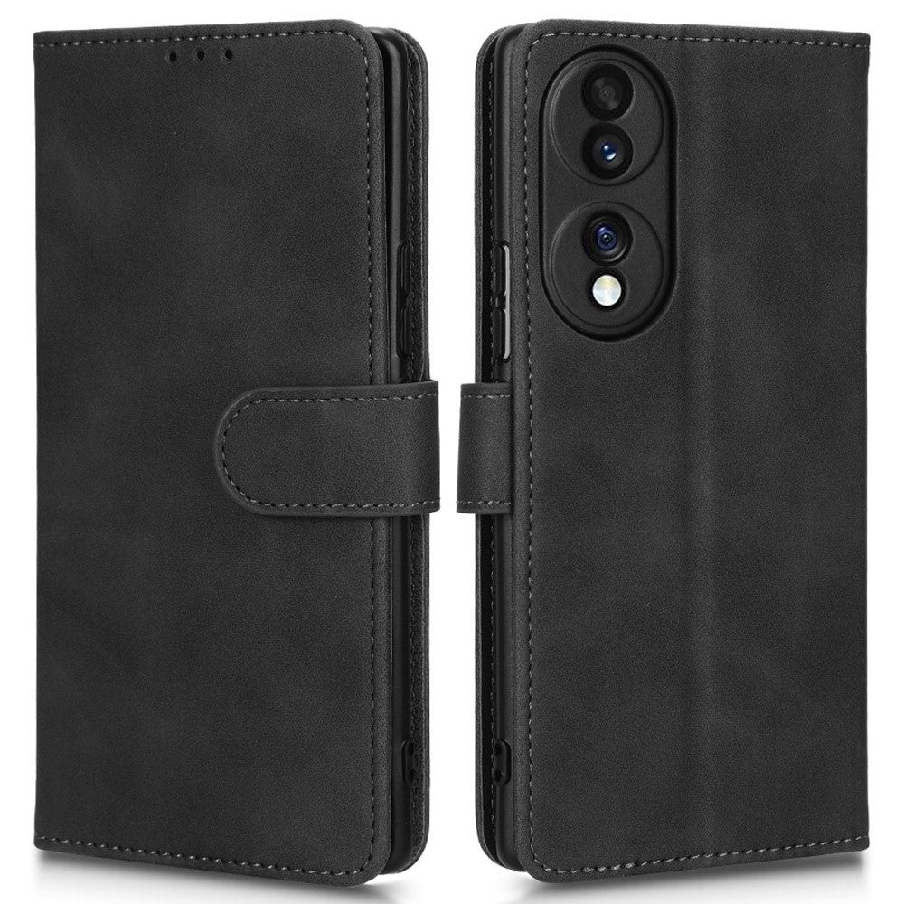 For Honor 70 5G Full Protection PU Leather Phone Case Skin-Touch Feeling Wallet Stand Phone Cover