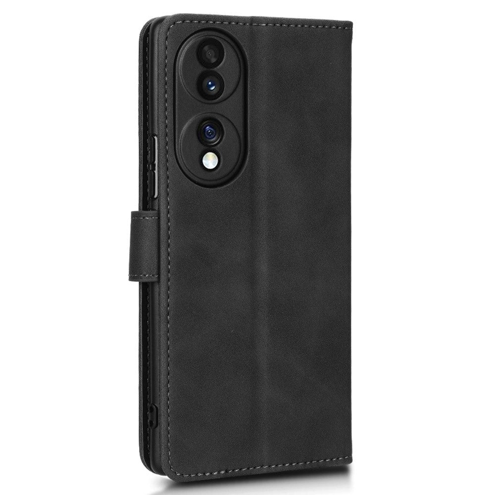 For Honor 70 5G Full Protection PU Leather Phone Case Skin-Touch Feeling Wallet Stand Phone Cover