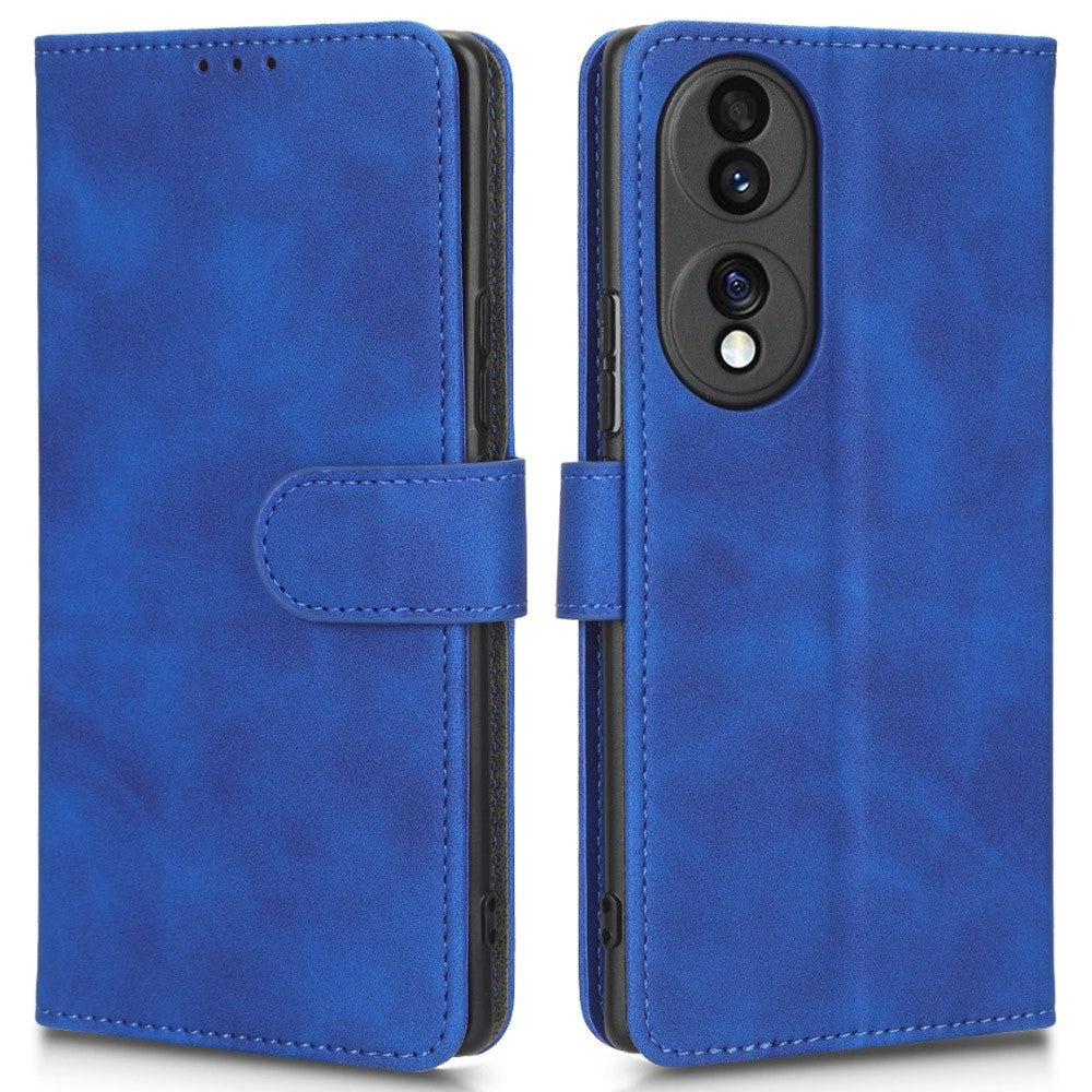 For Honor 70 5G Full Protection PU Leather Phone Case Skin-Touch Feeling Wallet Stand Phone Cover