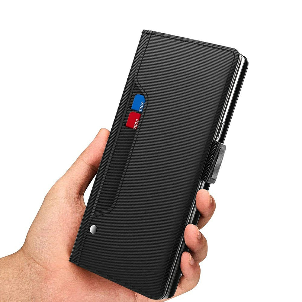 Nothing Phone (3a) Wallet-Handyhülle – Aus PU-Leder mit Ständer, Kartenhalter & Spiegel