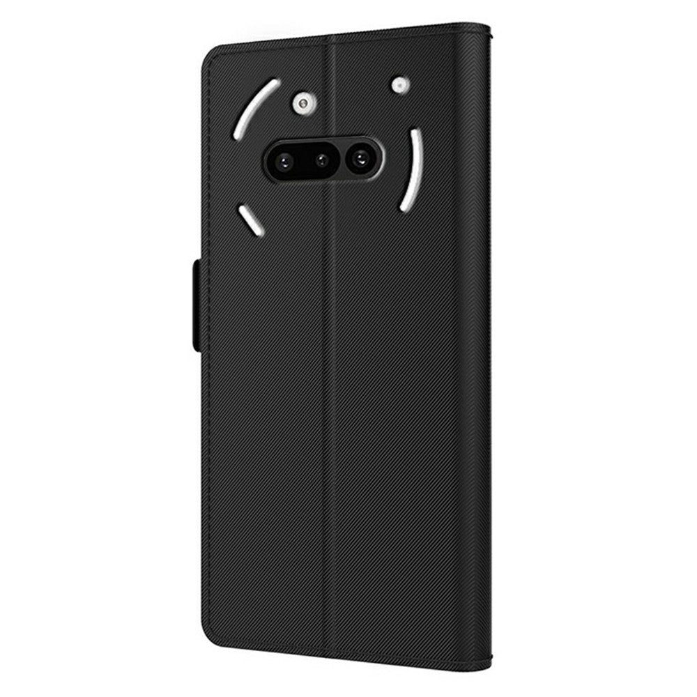 Nothing Phone (3a) Wallet-Handyhülle – Aus PU-Leder mit Ständer, Kartenhalter & Spiegel