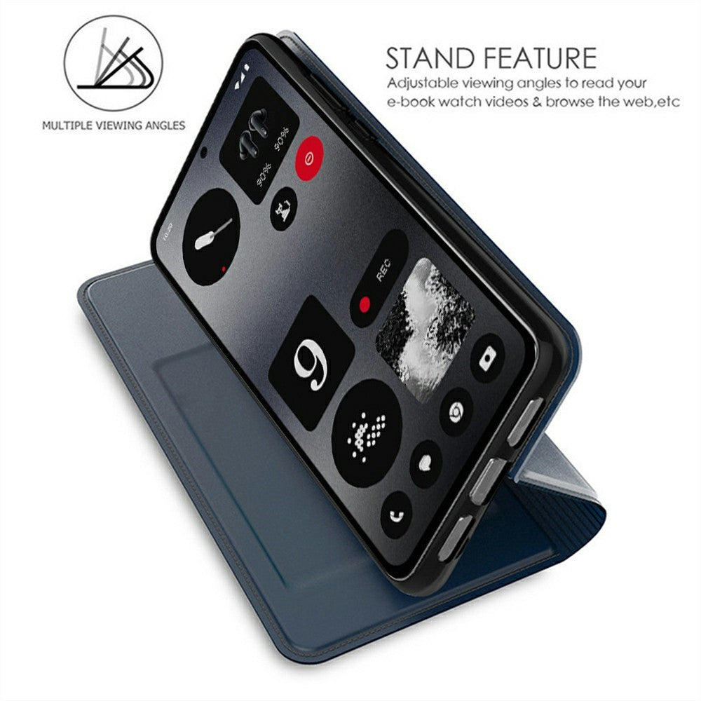 Nothing Phone (3a) Wallet-Handyhülle – Aus PU-Leder mit Kartenhalter, Ständer & Magnetverschluss