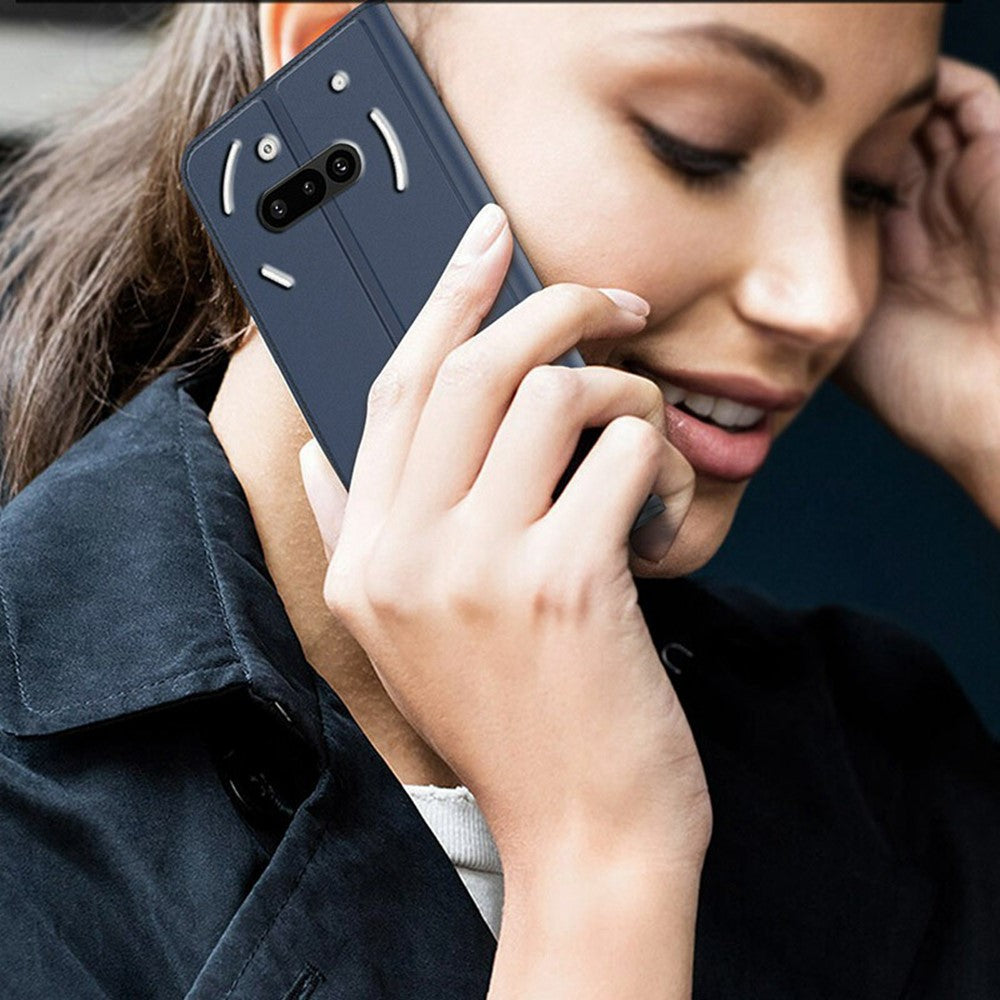 Nothing Phone (3a) Wallet-Handyhülle – Aus PU-Leder mit Kartenhalter, Ständer & Magnetverschluss