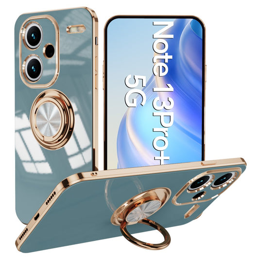 Xiaomi Redmi Note 13 Pro+ 5G Handyhülle – Präzise Aussparungen, 6D-Galvanik-TPU- mit Ringhalter