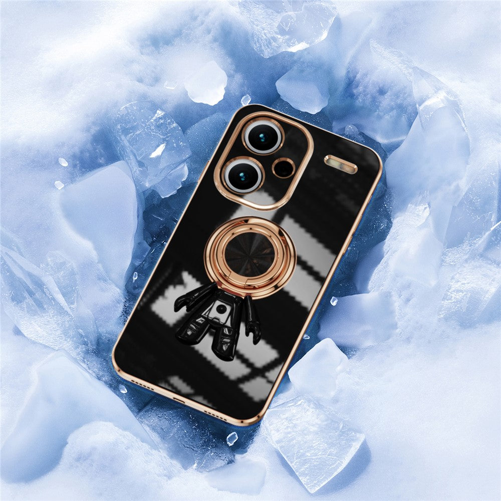For Xiaomi Redmi Note 13 Pro+ 5G Case with Astronaut Ring Kickstand 6D Electroplating TPU Phone Cover