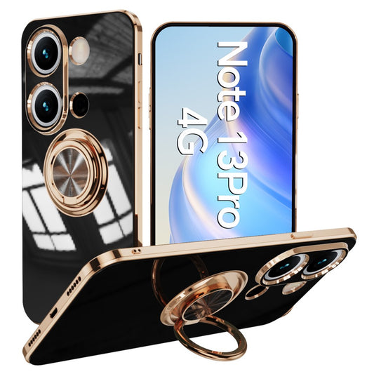 Xiaomi Redmi Note 13 Pro 4G / Xiaomi Poco M6 Pro 4G Handyhülle – Poco M6 Pro 4G- mit Astronautenring-Ständer, 6D-Galvanik-TPU