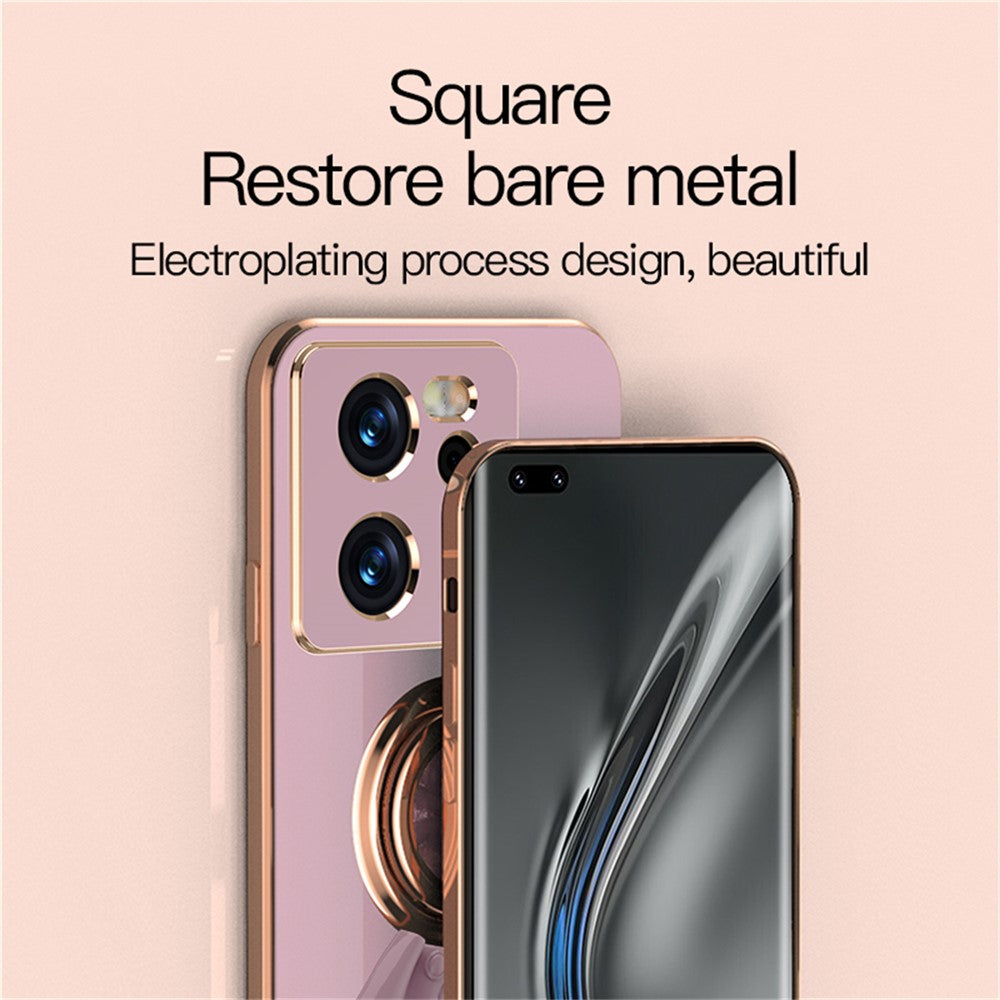 For Xiaomi 13T / 13T Pro Case with Astronaut Ring Kickstand 6D Electroplating TPU Phone Cover