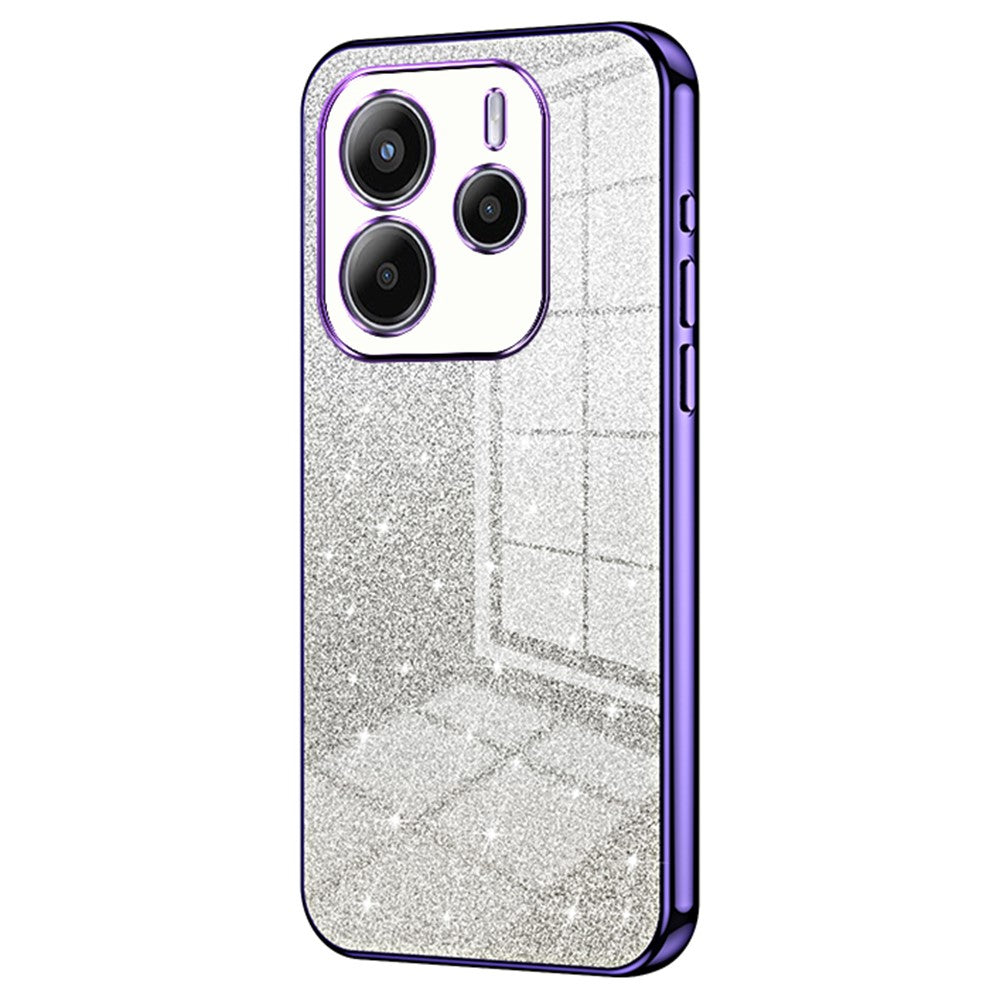 For Xiaomi Redmi Note 14 4G (163.25mm) Case Electroplating Gradient Glitter TPU Phone Cover