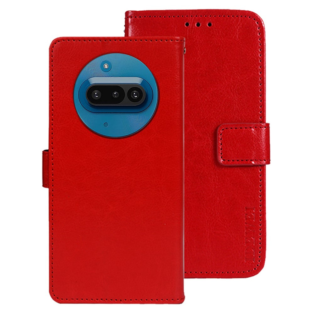IDEWEI For Nothing Phone (3a) Stand Case Crazy Horse Texture Leather Phone Cover