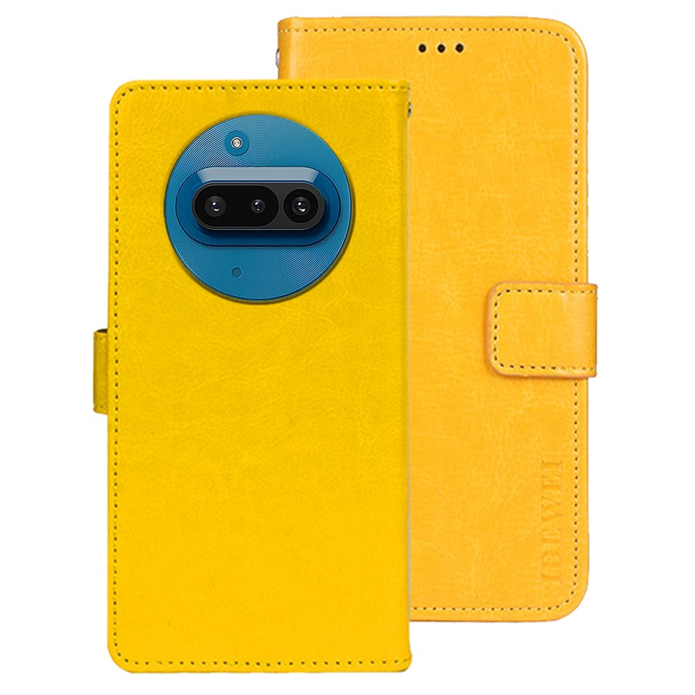 IDEWEI For Nothing Phone (3a) Stand Case Crazy Horse Texture Leather Phone Cover