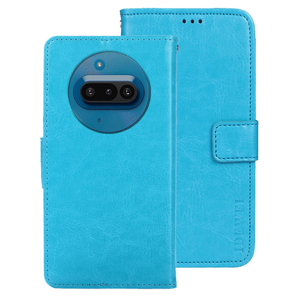 IDEWEI For Nothing Phone (3a) Stand Case Crazy Horse Texture Leather Phone Cover
