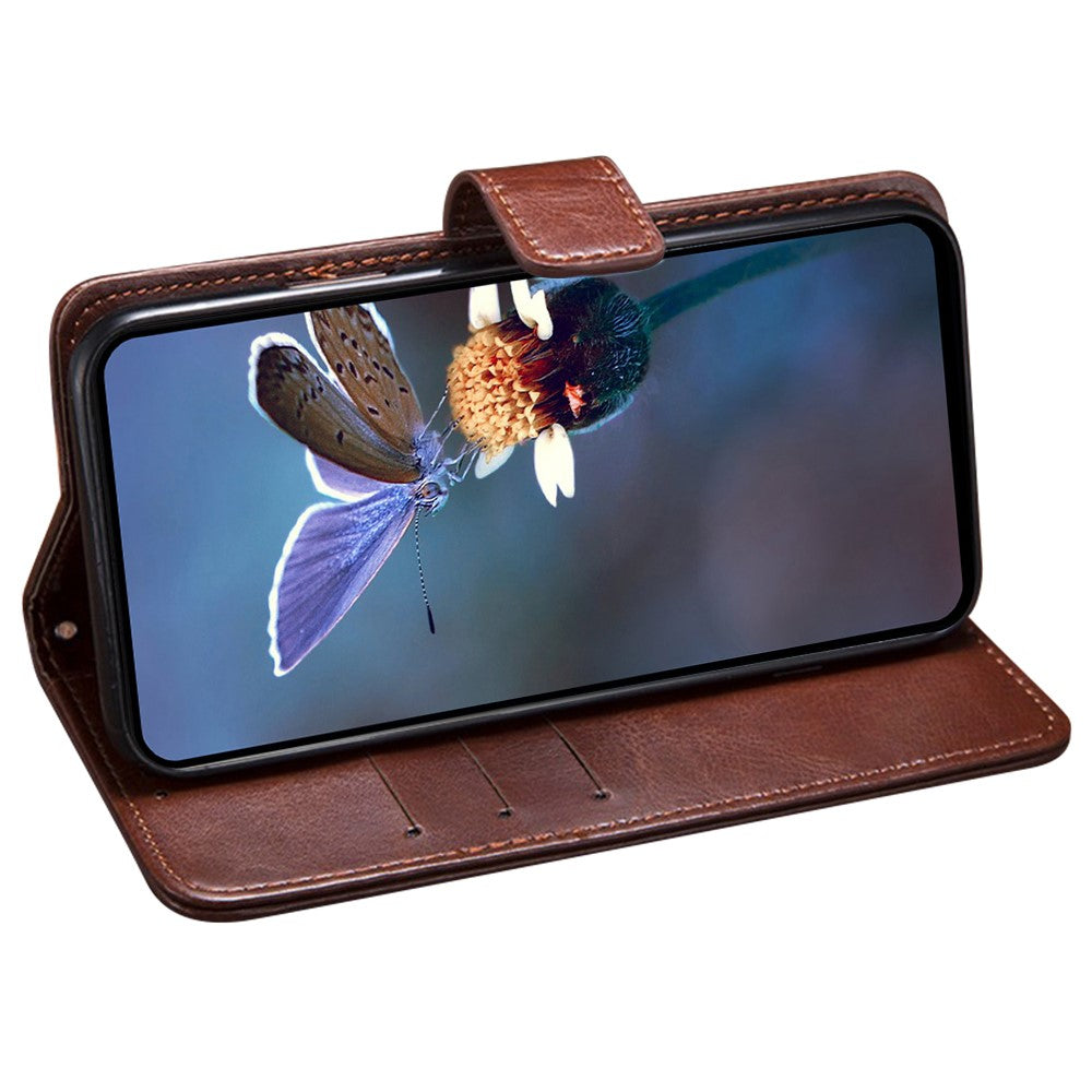 IDEWEI For Nothing Phone (3a) Pro Stand Case Crazy Horse Texture Leather Phone Cover