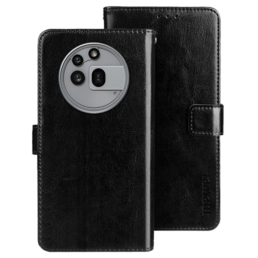 IDEWEI For Nothing Phone (3a) Pro Stand Case Crazy Horse Texture Leather Phone Cover