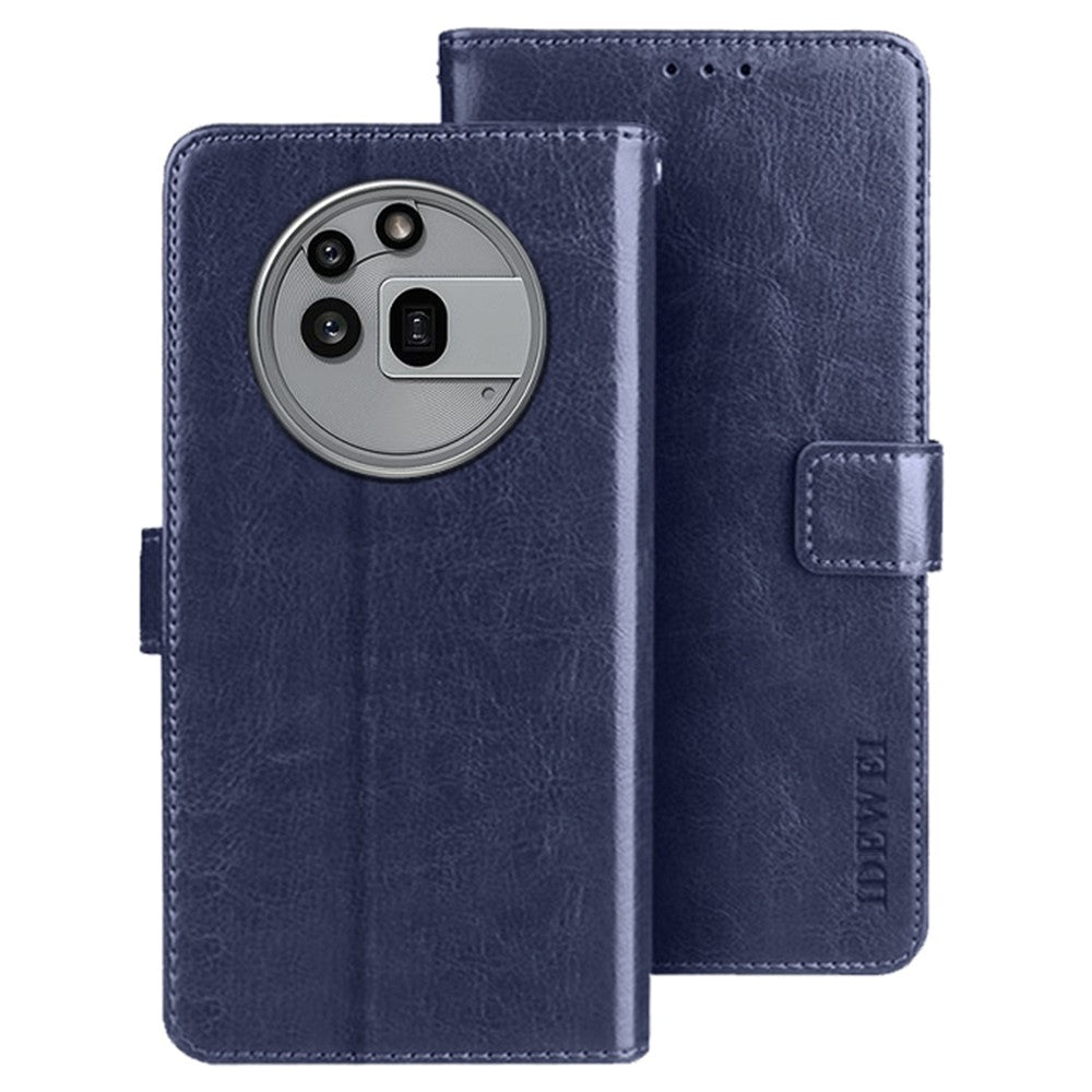 IDEWEI For Nothing Phone (3a) Pro Stand Case Crazy Horse Texture Leather Phone Cover