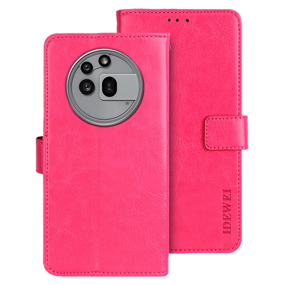 IDEWEI For Nothing Phone (3a) Pro Stand Case Crazy Horse Texture Leather Phone Cover