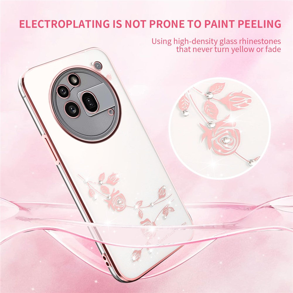KADEM For Nothing Phone (3a) Pro Case Flower Rhinestone Decor TPU Phone Cover