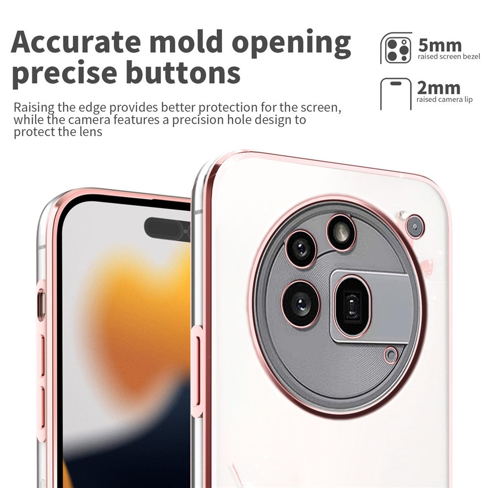 KADEM For Nothing Phone (3a) Pro Case Flower Rhinestone Decor TPU Phone Cover