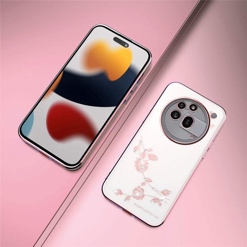 KADEM For Nothing Phone (3a) Pro Case Flower Rhinestone Decor TPU Phone Cover