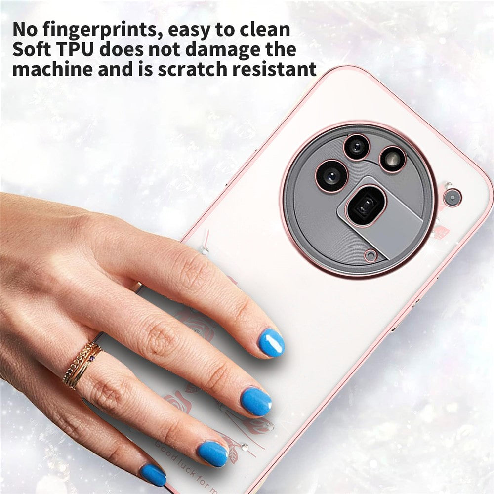 KADEM For Nothing Phone (3a) Pro Case Flower Rhinestone Decor TPU Phone Cover