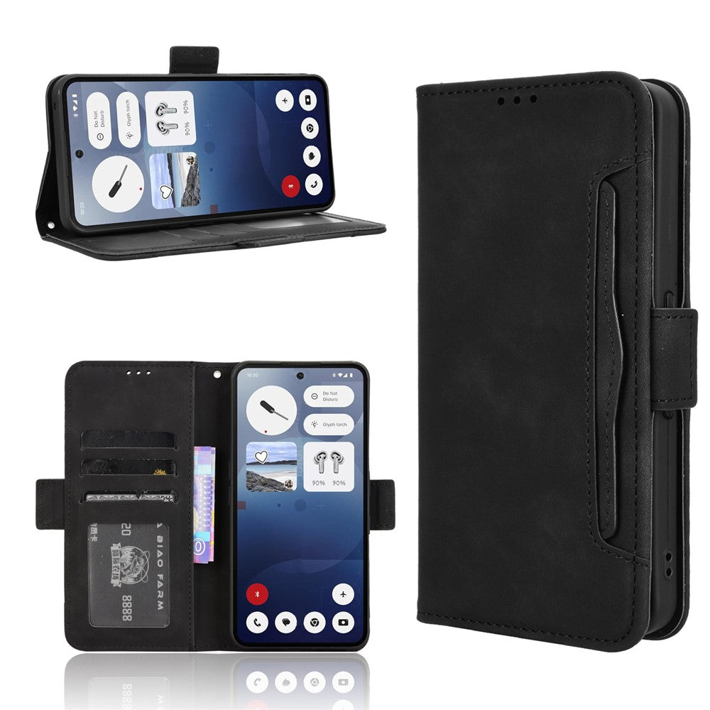 For Nothing Phone (3a) Leather Case Phone Wallet Cover with Multiple Card Slots