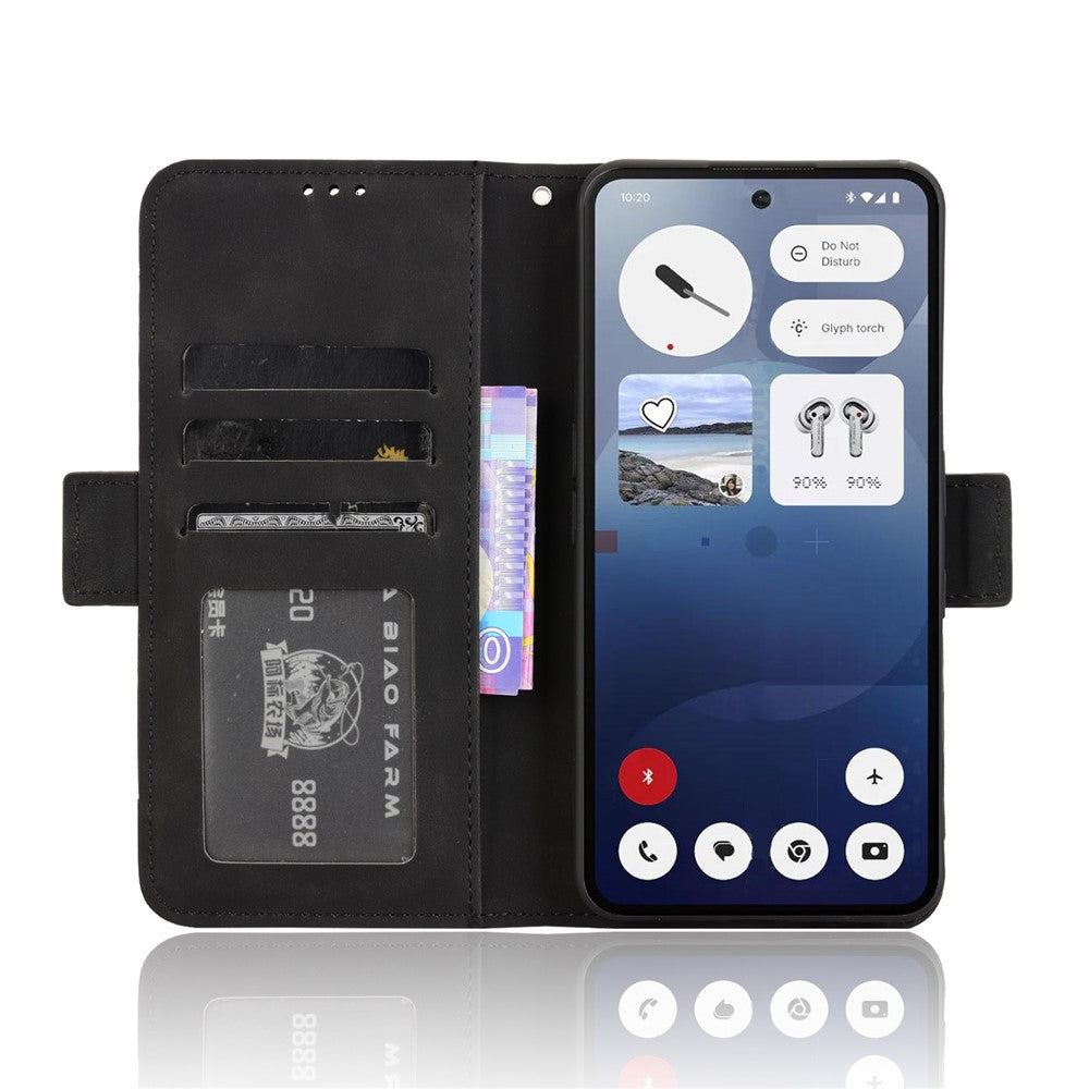 For Nothing Phone (3a) Leather Case Phone Wallet Cover with Multiple Card Slots