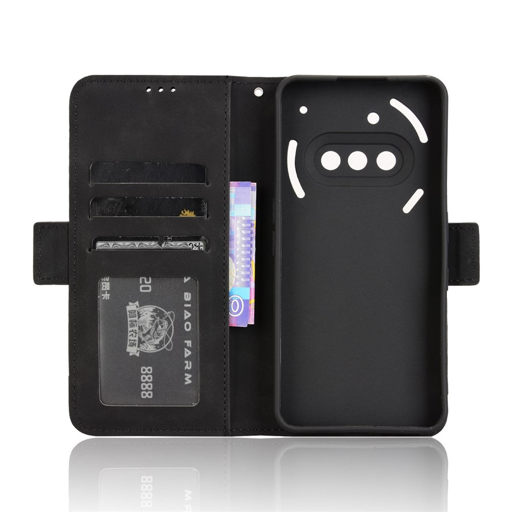 For Nothing Phone (3a) Leather Case Phone Wallet Cover with Multiple Card Slots