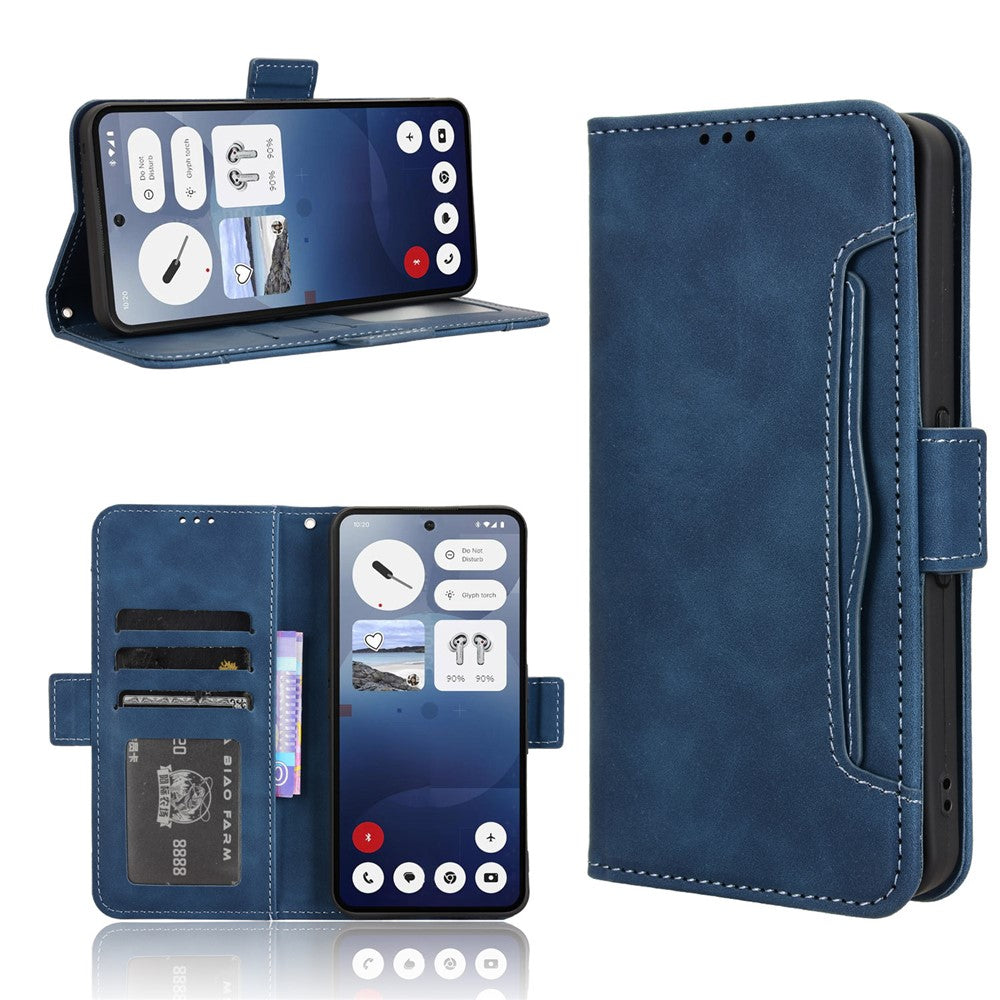For Nothing Phone (3a) Leather Case Phone Wallet Cover with Multiple Card Slots