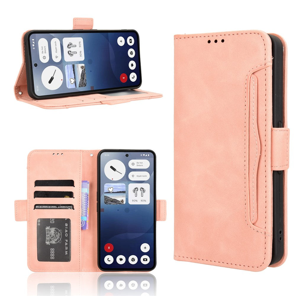 For Nothing Phone (3a) Leather Case Phone Wallet Cover with Multiple Card Slots
