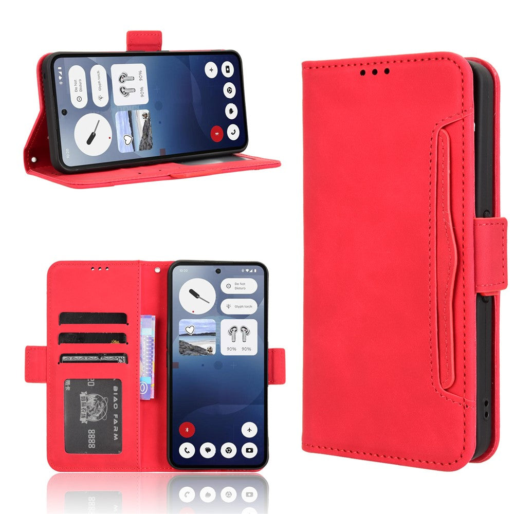 For Nothing Phone (3a) Leather Case Phone Wallet Cover with Multiple Card Slots