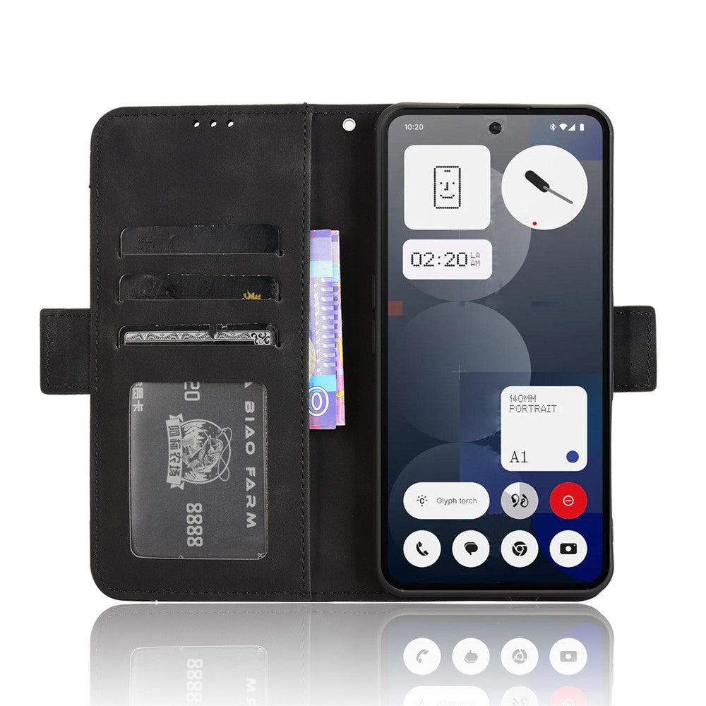 For Nothing Phone (3a) Pro Leather Case Phone Wallet Cover with Multiple Card Slots