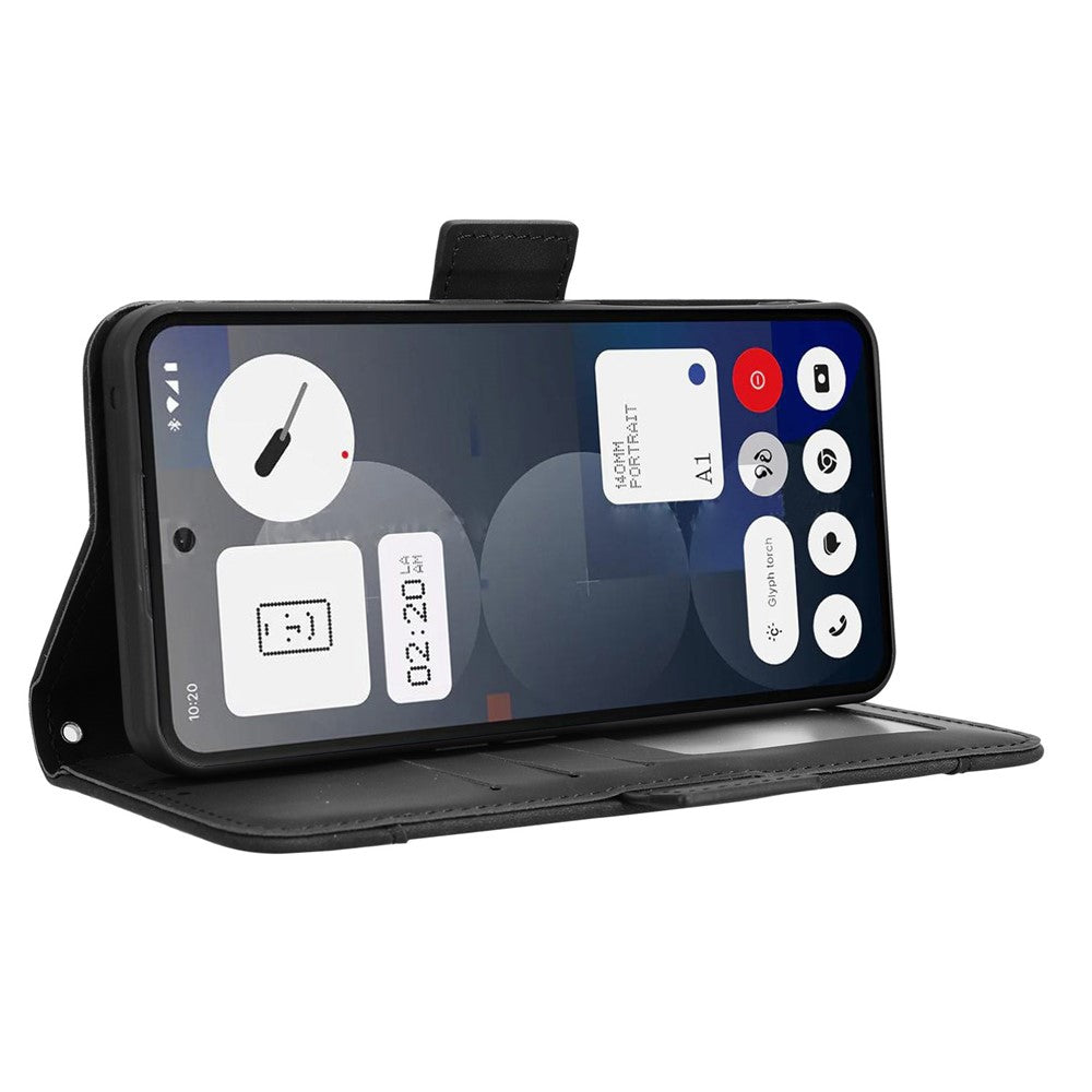For Nothing Phone (3a) Pro Leather Case Phone Wallet Cover with Multiple Card Slots