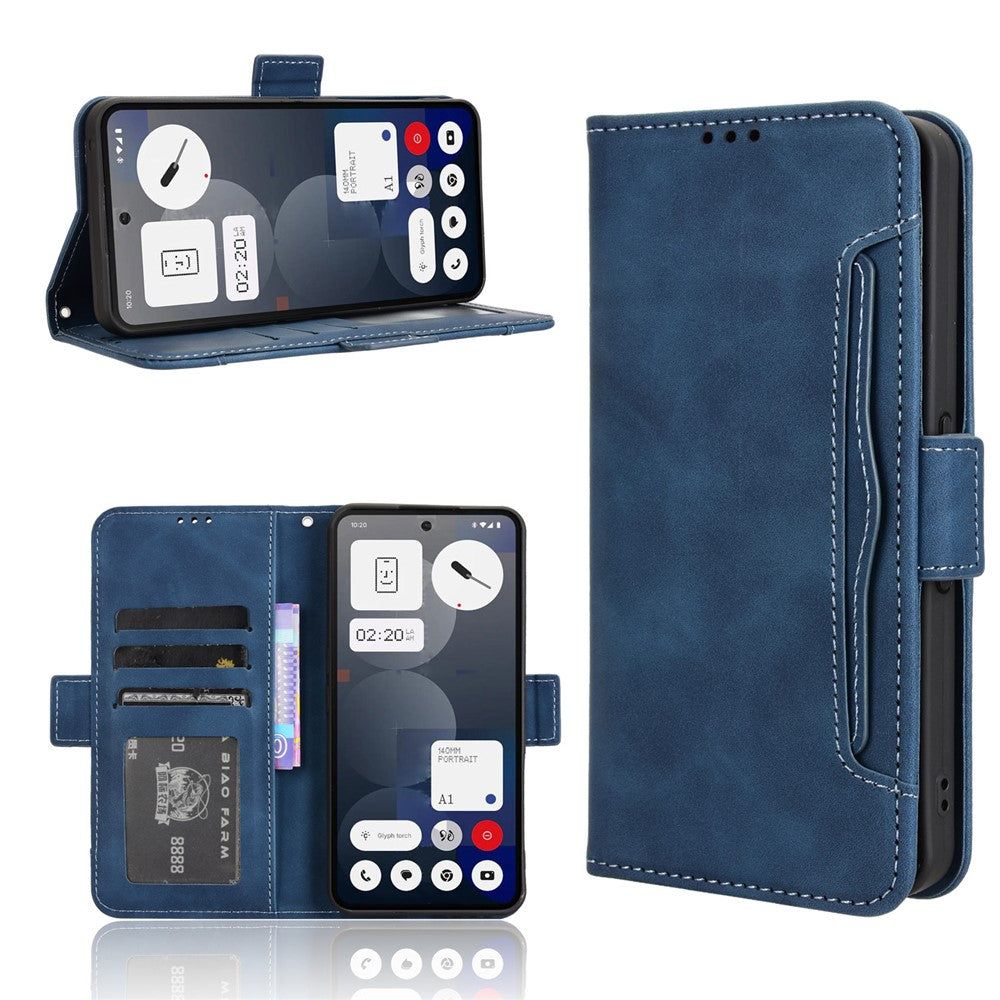 For Nothing Phone (3a) Pro Leather Case Phone Wallet Cover with Multiple Card Slots