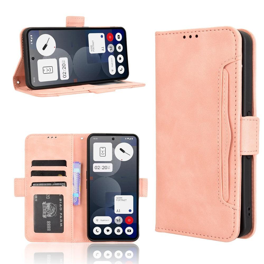For Nothing Phone (3a) Pro Leather Case Phone Wallet Cover with Multiple Card Slots