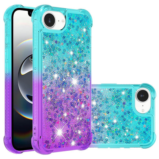 iPhone 16e Glitter-Hülle – Farbverlauf mit funkelndem Puder